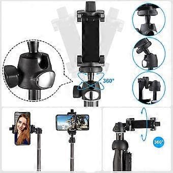 Fjärrkontroll Bluetooth Selfie Stick, Tripod Monopod Selfie Stick med Bluetooth-fjärrkontroll för iPhone 8/iPhone 8 Plus/X/iPhone 7/iPhone 7 Plus/Galaxy Note 8/S8