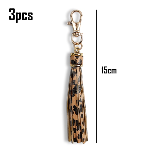 PU-lädertofs med hummersväng, nyckelring för handväska Pho Leopard print