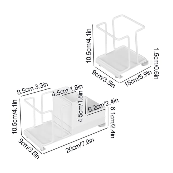 Multifunktionel organizer til kaffestation, te pose holder med vertikalt stabelbart design, rustbestandig og holdbar bordplade opbevaringsløsning til