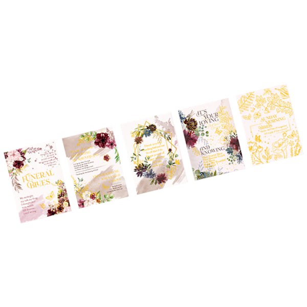 Spet Blommig Scrapbook Papper Guldstämpling Utsökt Dekorativt DIY Journal Papper för Hantverk