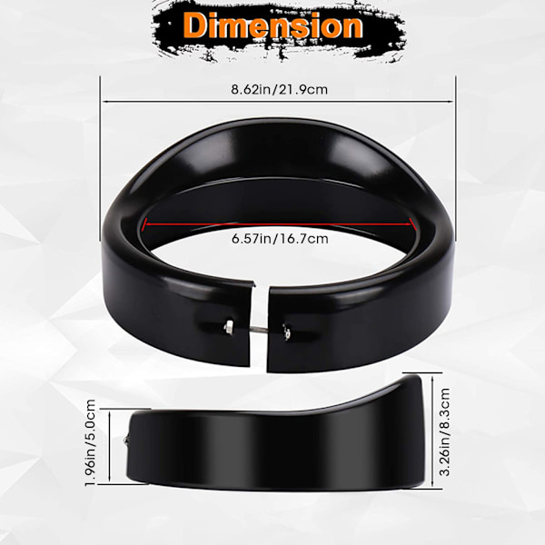 7 tommer Forlygte Trim Ring Lys Bezel Visor Dækning Motorcykel Modifikation Passer til FLD LHR FL Trike Dele