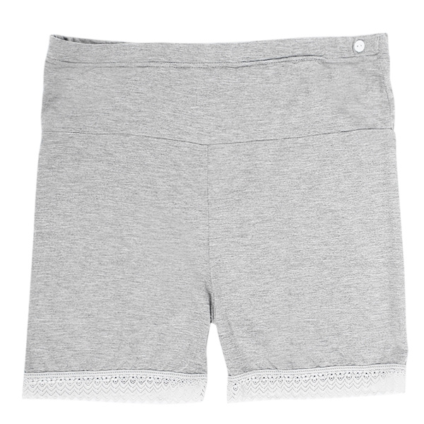 Dam High Waist Säkerhetsbyxor Elastiska Graviditets Shorts Underkläder Leggings (grå 2XL)