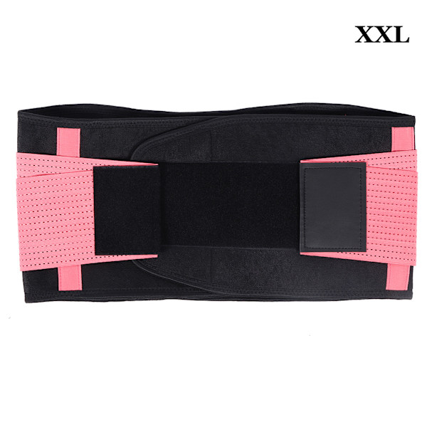 Midjestöd Gym Fitness Sport Ländryggskyddande Bälte för Full Squat Viktlyftning Skivstång Hantelträning XXL Rosa