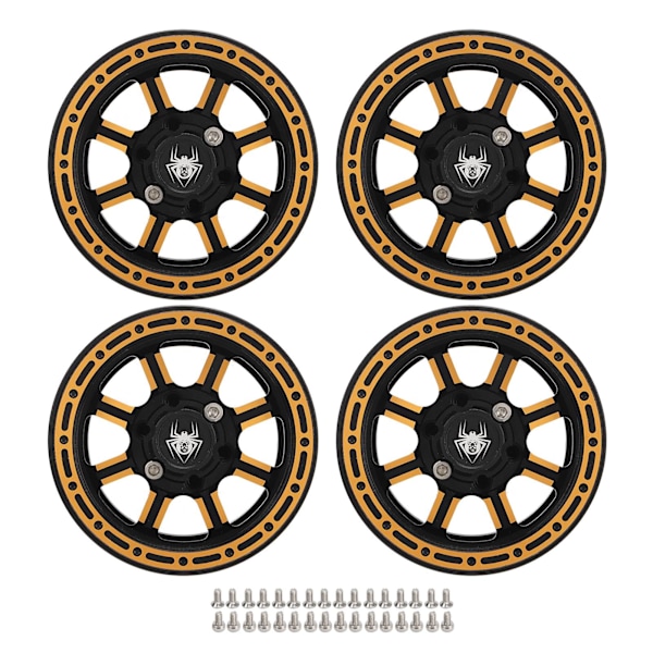 1.9 Tum RC Hjulnav Gravitationsreducerande CNC Aluminiumlegering 1.9in RC Hjulnav för Axial SCX10 Guld