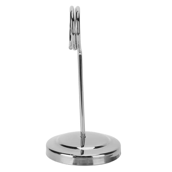 Bordkortholder til bryllupsarrangementer, robust og solid base, menukortholder i rustfrit stål med snoet ringform, genanvendeligt bordnummer