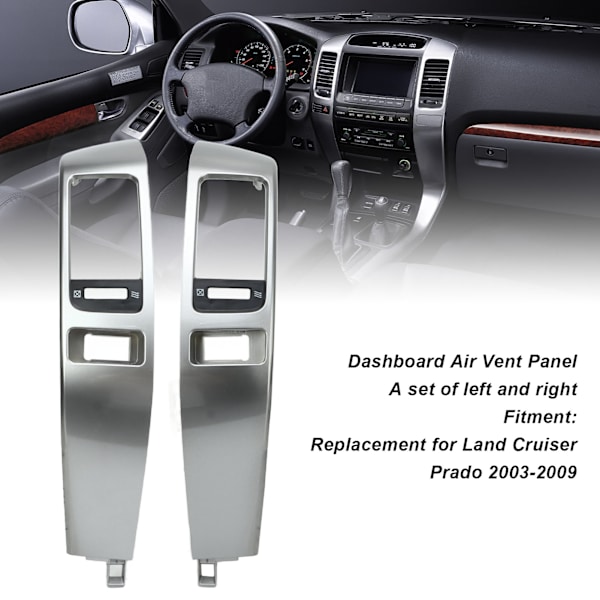 Instrumentbräda Luftventilpanel Vänster Höger Set 55474‑60040 55475‑60040 Ersättning för Land Cruiser Prado 2003‑2009