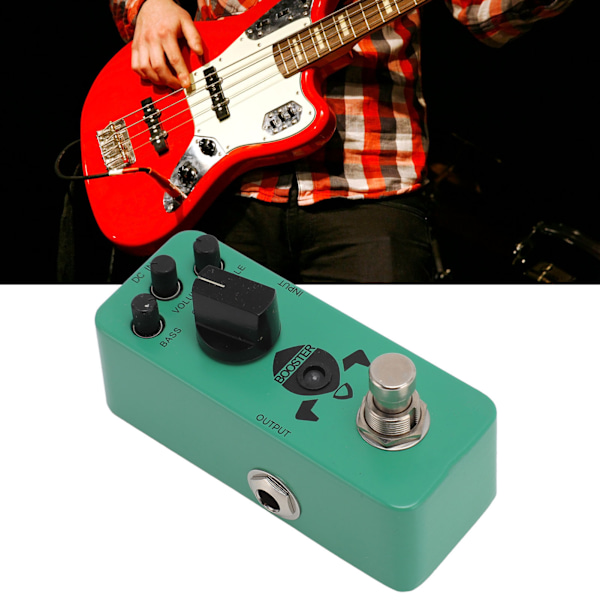 Elektrisk Gitarr Effektpedal Rattjustering Gain Distortion Gitarrpedal Ersättning Grön DC 9V