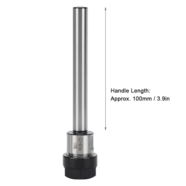 Collet Chuck Holder Rett Forlengelsesstang Krom-Molybdenlegert Stål ER16A-100L(C12 )