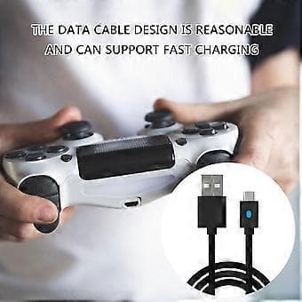 Praktisk spilcontroller opladerkabel USB C strømforsyningsledning til P5 gamepad hurtig opladningsledning