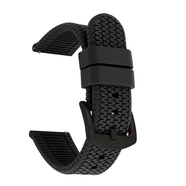 Ét stykke (sort + sort spænde, 22 mm) Erstatningsremme med St