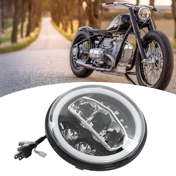 7 tommer Rund Motorcykel LED Forlygte 6000K 12V Universal Forlygte Hvidt Lys til Motorcykler Biler