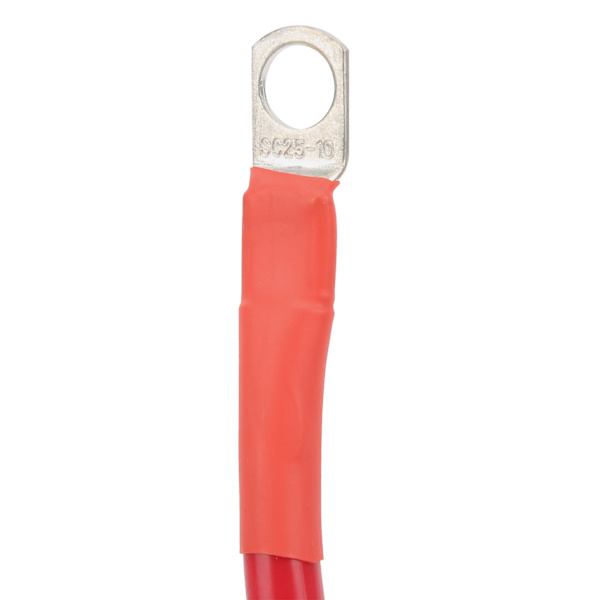 11.8in Jordledning 4AWG 25mm² 150A Fleksibel Jordkabel Universal til Batteri Inverter Rød