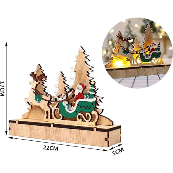 Bordsjuldekoration - Bokstav Älg Tomte Ornament