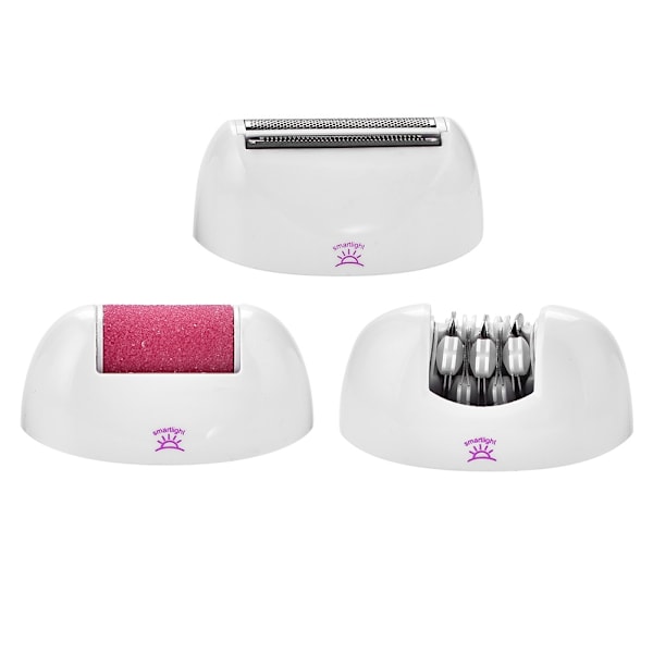 3-i-1 Hår Fjerningsmaskin for Kvinner Ladbar Elektrisk Epilator Pedikyr Maskin Rosa