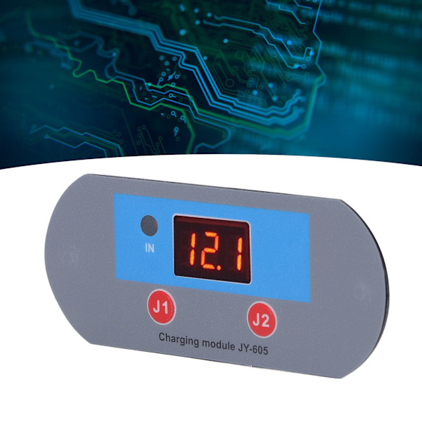 Laddningsstyrningsmodul Batteriladdningsregulator Reläbrytare Digital Display 12V