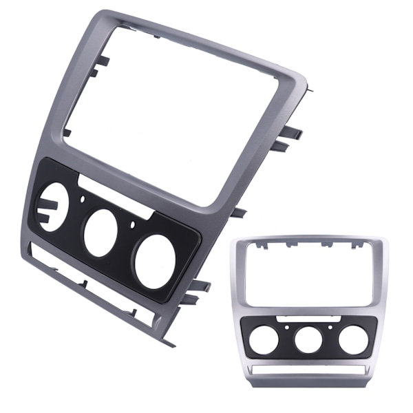2Din Stereo Radio Fascia Panel Ram Trim Modifierad Ersättning för Octavia 2010-2013