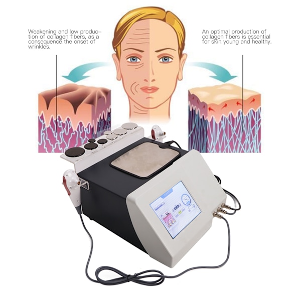 Hudplejemaskine Rynkefjernelse Ansigtsstramning Hudløftning Aktiverer Collagen RF Skønhedsmaskine 110V‑140V EU Stik