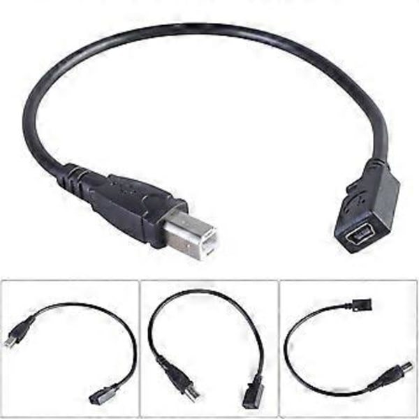 USB Printerkabel Mini USB Hun til USB B Han Adapter til Computer Scanner Elektriske Keyboards Digital Piano Ledning 29CM