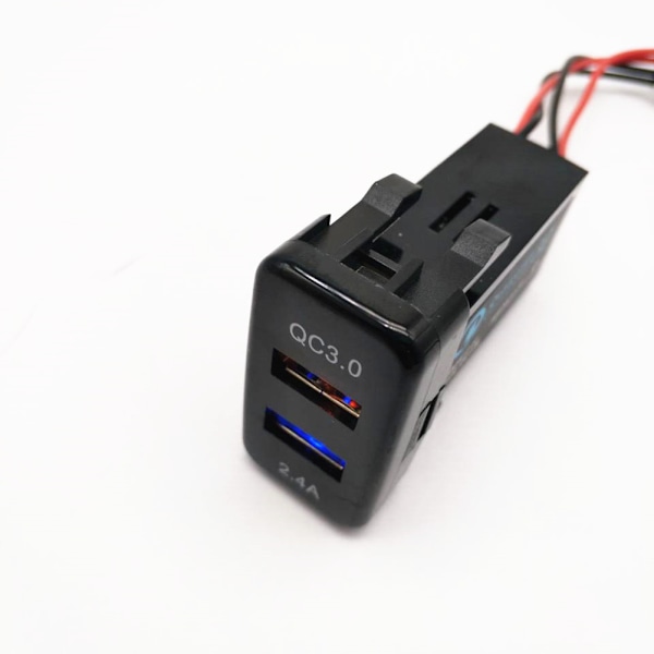 Dobbelt USB 2.0 Billader Hurtig Opladning 3.0 med Kortslutningsbeskyttelse