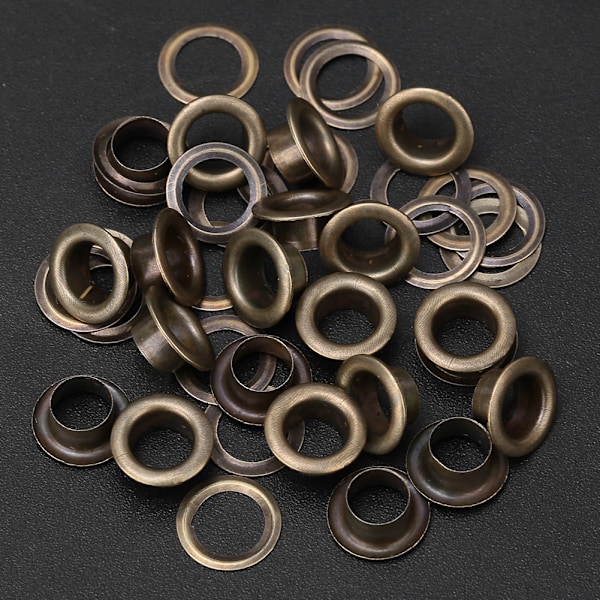 100 Pcs Brass Cloth DIY Tool Knitting Accessory Anti Rust Leather Craft Eyelet(Bronze 3.5mm)