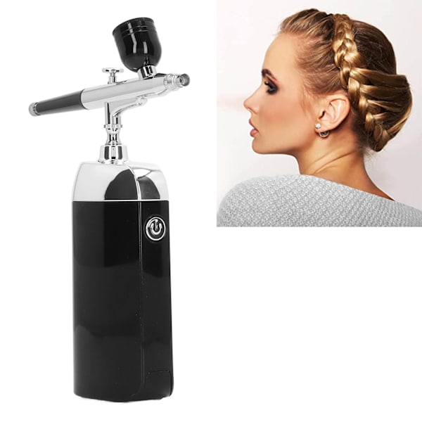 Ledningsfri Airbrush-sæt USB-opladning Let Bærbar Håndholdt Mini Sprøjtefarve Airbrush-sæt til Kagedekoration Manicure Sort
