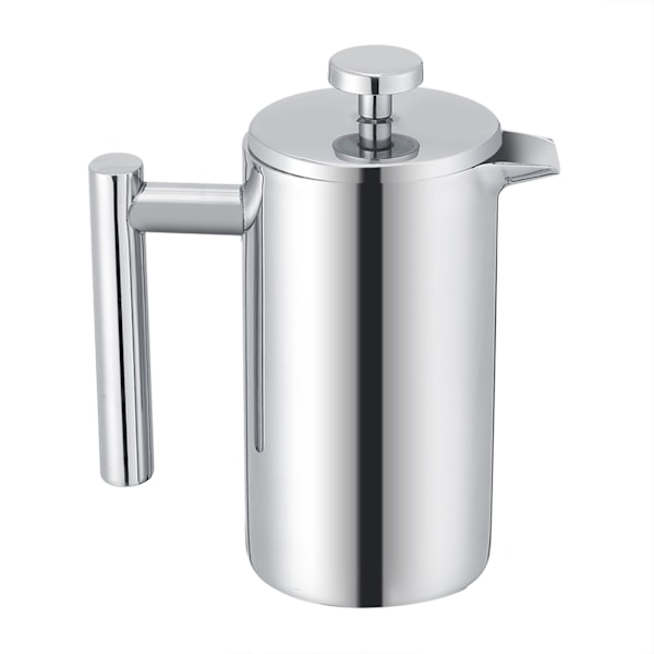 350ML Dubbelväggig Rostfritt Stål Kaffebryggare Fransk Press Tekanna med Filter