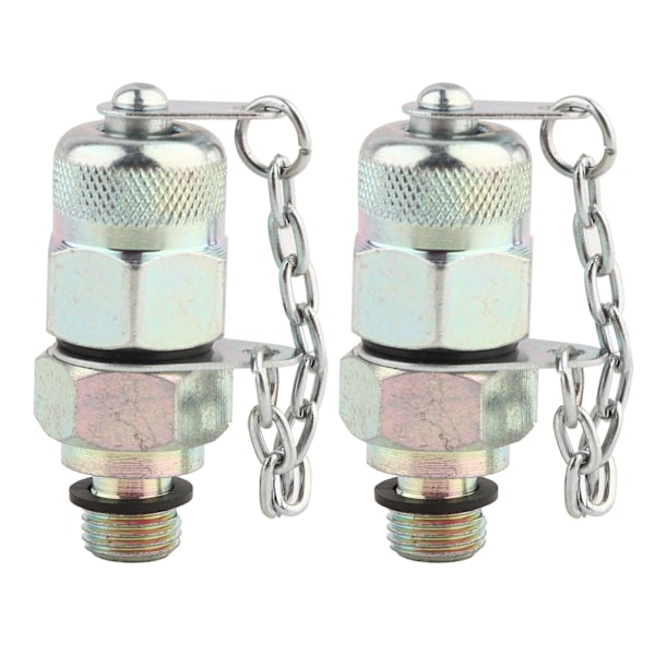 2 st Hydrauliska Testadapter Högtrycksslangkoppling Mätpunkt Koppling Verktyg M10 x 1‑M12 x 1.25
