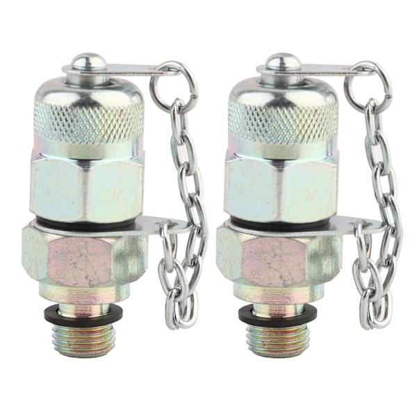 2 stk Hydraulisk Test Adapter Højtryks Slangefitting Målepunkt Kobling Værktøj M10 x 1‑M12 x 1.25