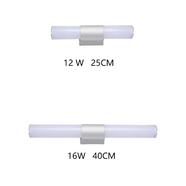 Stilren Spegellampa, Modern Tunn Design Dimbar Vägglampa För Sovrum Badrum Hallar, Rostskyddad Aluminiumlampa, Hög Ljusstyrka LED