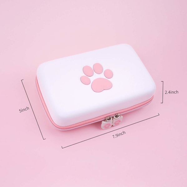 Rosa Sakura Design Resväska för Nintendo Switch, Vattentätt Material och Tumgrepp ingår för Säker och Stilfull Gaming På Språng