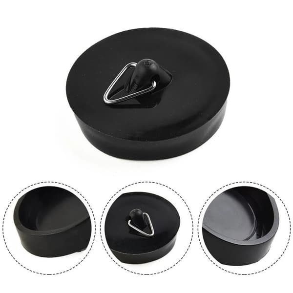 Hållbara Material Diskbänkspluggset, Läcksäkra Badkarsproppar med Lättanvänd Dragring för Kök Badrum Bar (2-pack)