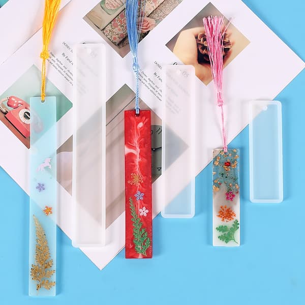 3 stk DIY krystall dråpe lim bokmerke blank form dråpe lim linjal m