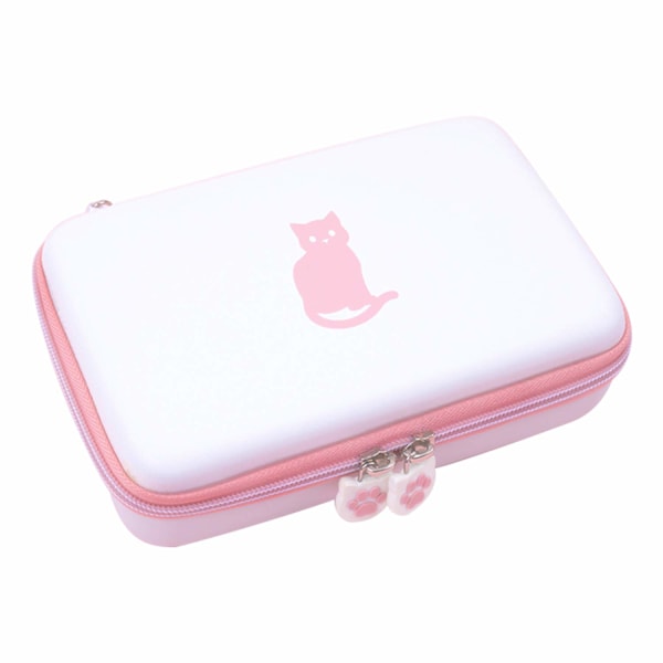 Rosa Sakura Design Resväska för Nintendo Switch, Vattentätt Material och Tumgrepp ingår för Säker och Stilfull Gaming På Språng
