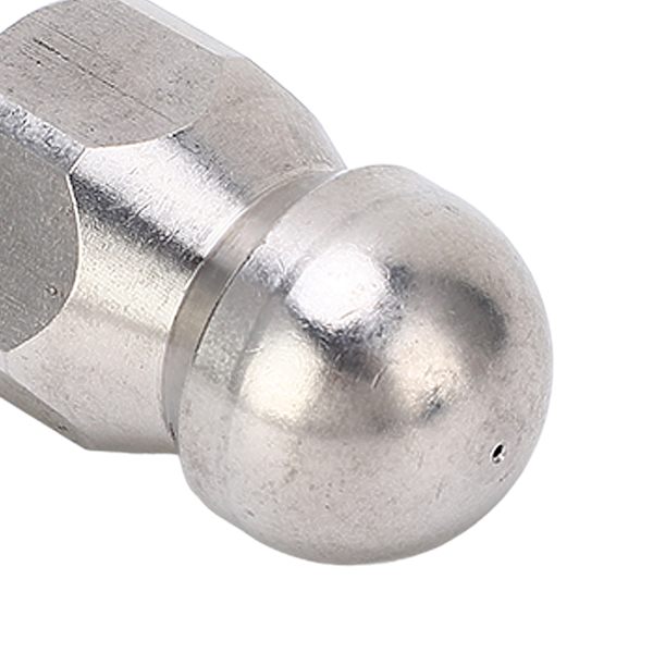 5000PSI Högtryckstvättmunstycke Rörrensning Munstycke Rostfritt Stål Jetter Munstycke Kulhuvud Fram 1 Bak 3 Hål G3/8in