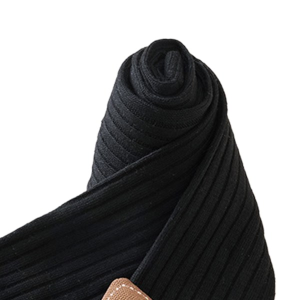 Flickleggings Varma Kammad Bomull Mjuka Bekväma Fotlösa Tights för Vardag Fest Resa Svart L; 60cm/23.6in Längd; för Längd