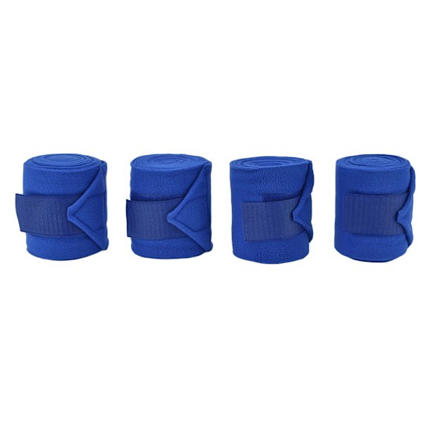 4 st Hästbenskydd med Kardborreband Mjuk Polyester Set Kit för Hund Ko Katt Blå