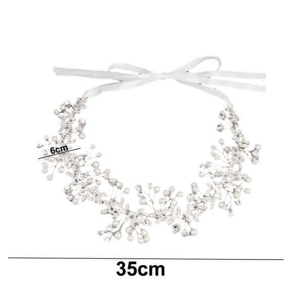 Handmade Crystal Rhinestones Headband Floral Headpiece Wedding B