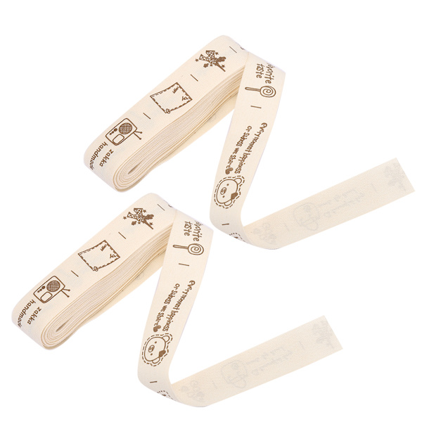 2 stk. Webbing Bånd Tegneserie Maleri DIY Bryllup Emballage Tøj Dekoration Tilbehør Stil 1