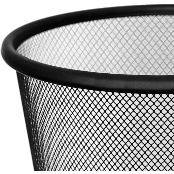 Pulverlackerad Stål Design Papperskorg, Antracit, Andningsbar Design För Luktkontroll, Robust Konstruktion Med Rostfritt Stålnät Främjar