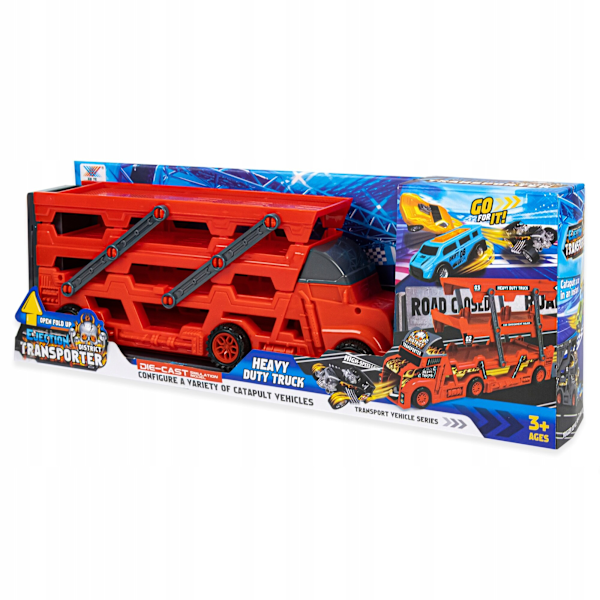 Vikbara Leksakslastbilar För Oändlig Underhållning, Hot Wheels Leksakslastbilsset Med Formgjutna Bilar, Multifunktionell Transformation Och Enkel Förvaring