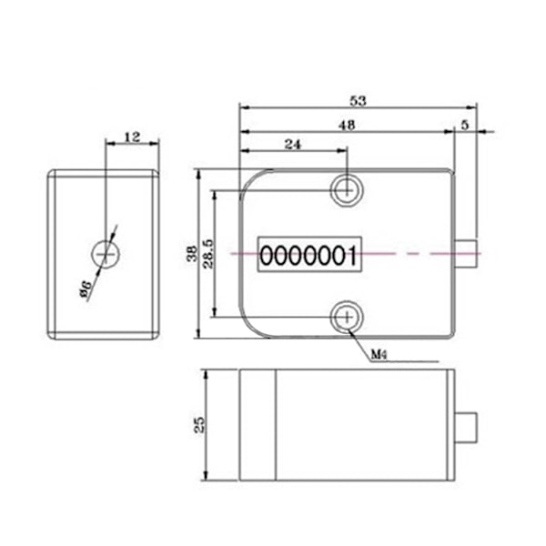 Räknare 7 Siffer 0‑9999999 Räkningsintervall Elektronisk CVP‑200 ABS Automatisk Minnesmaskin