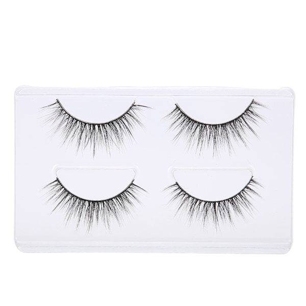 2 Par Falske Vipper Volumen Lange Falske Øjenvipper Bare Makeup Øjenvipper 2#