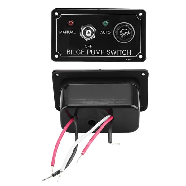 12V DC LED Indikator Länspumpspanel Manuell / Av / Auto för Båt Marin