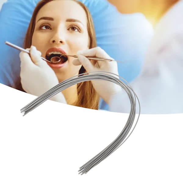 50 stk Tannregulering Buetråd Nikkel Titan Tannregulering Rektangulær Buetråd 0,018 X 0,025 Tommer Øvre