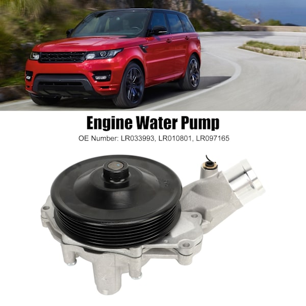 Motorvandpumpe LR033993 Køling Kølemiddel Vandpumpe Udskiftning til Land Rover LR4 Range Rover