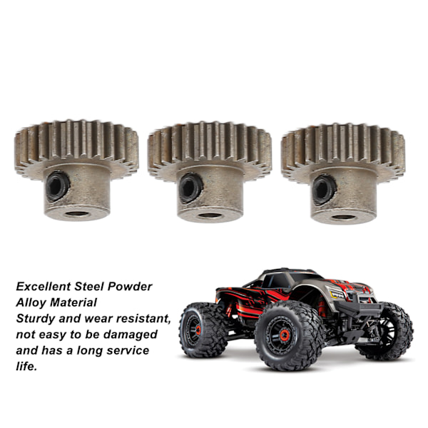3 st RC Bil Motor Drev M0.6 3.175mm Borrning Stålpulverlegering Pinion Motor Drev Ersättning 26T