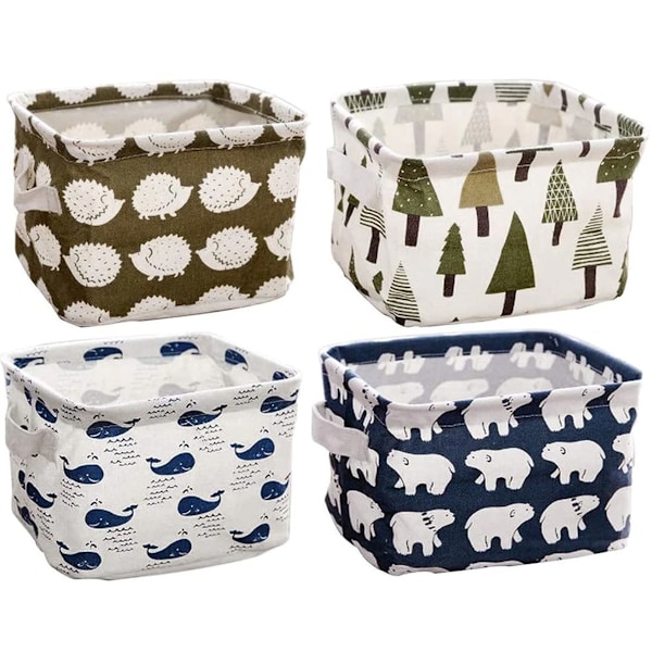 Vikbar Tvättkorg för Barnrum, Polyester Canvas Linne Miljöskydd Vattentät Beläggning, Hopfällbar Förvaringslåda För Enkel Organisation I