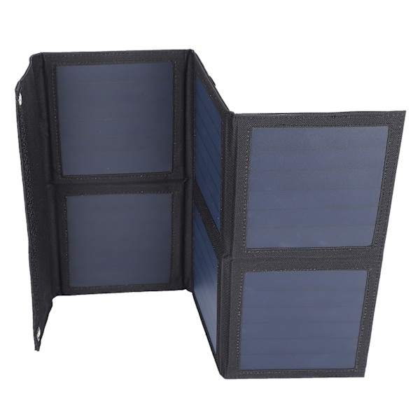 30W Solpanel Vikbar Väska Portabel Solcellsladdare Utomhus Mobil Strömladdare Svart