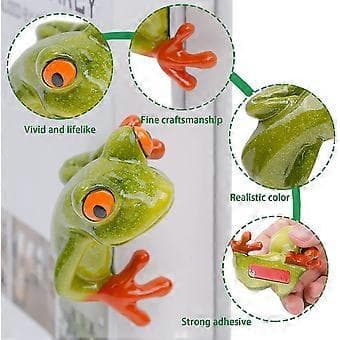 3D Kikande Groda Roliga Bildekaler Backspegel Datorprydnader