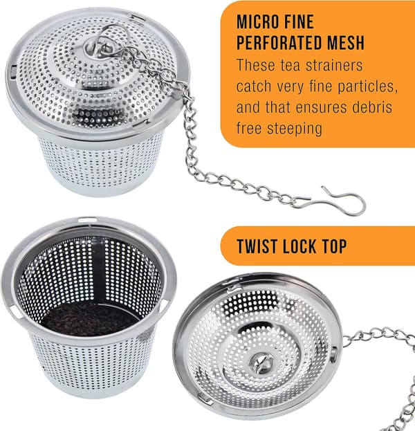 2 Premium teboldssi-infusere i rustfrit stål - 2\" størrelse m